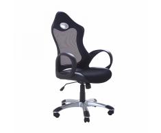 Sedia da gaming e ufficio in tessuto traspirante nero iCHAIR