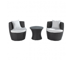 Set da giardino in rattan marrone CAPRI