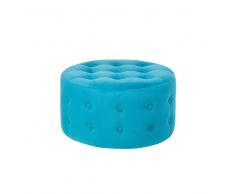 Pouf poggiapiedi ottomano in tessuto azzurro TAMPA