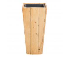 Vaso per piante in legno naturale 24x24x50 cm LARISA