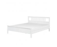 Letto matrimoniale moderno in legno bianco 180x200cm ROSSELANGE