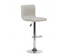 Sgabello da bar, altezza regolabile, beige - ORLANDO