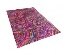 Tappeto multicolore rettangolare in cotone e poliestere - 140x200cm - KOZAN