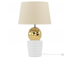 Lampada da tavolo colore oro e bianco VELISE