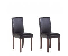 Sedia in pelle marrone - Sedia di design - Sedia da pranzo - BROADWAY