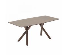 Tavolo da pranzo color noce scuro da 180 cm LISALA