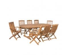 Set da giardino in legno di acacia per 8 persone MAUI