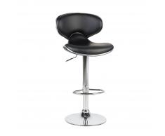 Sgabello in similpelle nero regolabile in altezza CONWAY