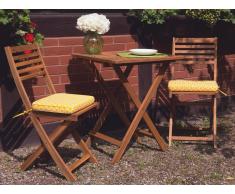 Set di 2 cuscini per sedie giardino FIJI giallo/bianco