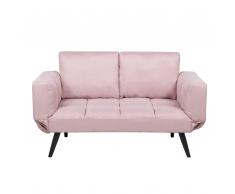 Divano letto con rivestimento rosa BREKKE