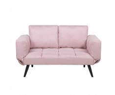 Divano letto con rivestimento rosa BREKKE