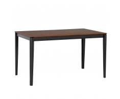 Tavolo da pranzo rettangolare color marrone scuro 135x80cm CEDAR