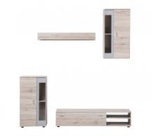 Set di mobili componibili da soggiorno color quercia CRACOW