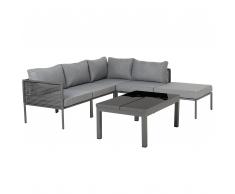 Set lounge da giardino in alluminio 6 posti FORANO