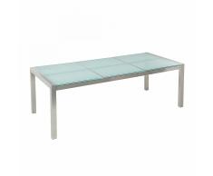 Tavolo da giardino - tavolo da esterno - piano in vetro - 220 cm - GROSSETO