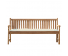Panchina da giardino con cuscino bianco crema 180cm JAVA