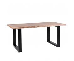 Tavolo da pranzo in legno marrone 200 x 95 cm HEBY
