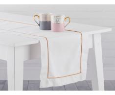 Centrotavola decorativo color bianco crema 35 x 180 cm CEMEL
