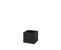 Vaso da fiori quadrato nero 30 x 30 x 28 cm PAROS