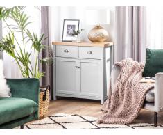 Credenza grigio/legno naturale CLIO