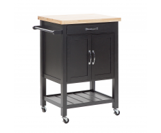 Carrello da cucina in legno nero SIENA