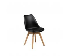 Sedia imbottita nera - Sedia di design da pranzo - DAKOTA II