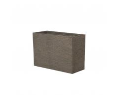 Vaso rettangolare per interno ed esterno marrone scuro 34x80x56cm EDESSA