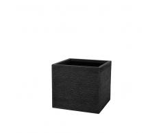 Vaso da fiori quadrato nero 50 x 50 x 46 cm PAROS