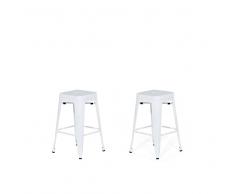 Set di 2 sgabelli da bar 61 cm bianco CABRILLO