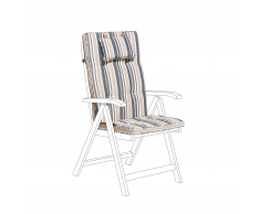 Cuscino per sedia da giardino TOSCANA strisce blu beige