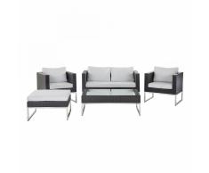 Set da giardino in rattan marrone CREMA