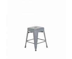 Sgabello da bar in metallo argentato 46 cm CABRILLO