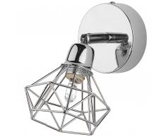 Lampada da parete di color argento ERMA