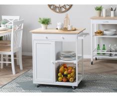 Carrello da cucina bianco TRAPANI