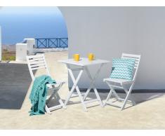 Set da giardino in legno bianco FIJI