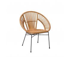 Sedia in rattan beige SARITA