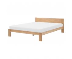 Letto colore legno chiaro 180 x 200 cm NARBONNE