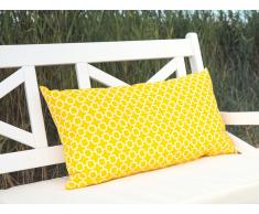 Cuscino decorativo da giardino con motivo giallo 40 x 70 cm