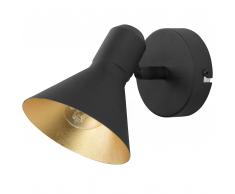 Lampada da parete nera / oro MERSEY I