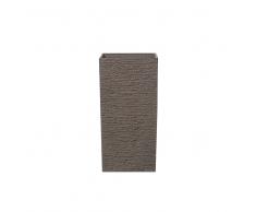 Vaso rettangolare per interno ed esterno marrone scuro 35x35x70cm GAZA