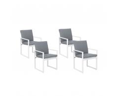 Set da giardino tavolo e 4 sedie in alluminio PANCOLE