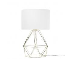 Lampada da tavolo in colore bianco e oro TETON