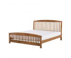 Letto matrimoniale moderno in legno marrone 180x200cm CASTRES