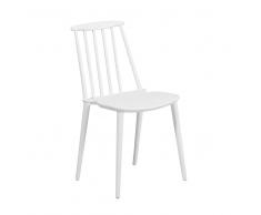 Sedia da pranzo in plastica bianca - VENTNOR