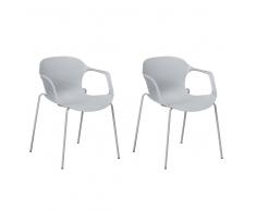 Set di 2 sedie da pranzo in colore grigio ELBERT