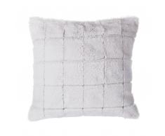 Cuscino decorativo a quadri 45 x 45 cm beige