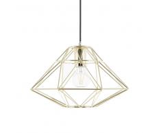 Lampadario metallico color oro chiaro GUAM