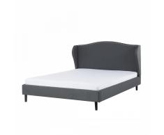 Letto matrimoniale in tessuto grigio 160x200cm - COLMAR