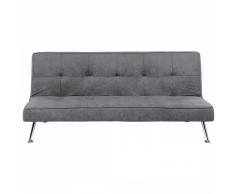 Divano letto imbottito in tessuto grigio HASLE
