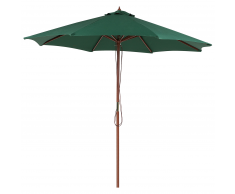 Ombrellone da giardino in legno Ø270cm colore verde TOSCANA II